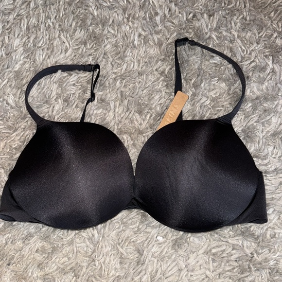 Teardrop Push-Up Bra and Bikini Brief Set - Black - Picture 4 of 4